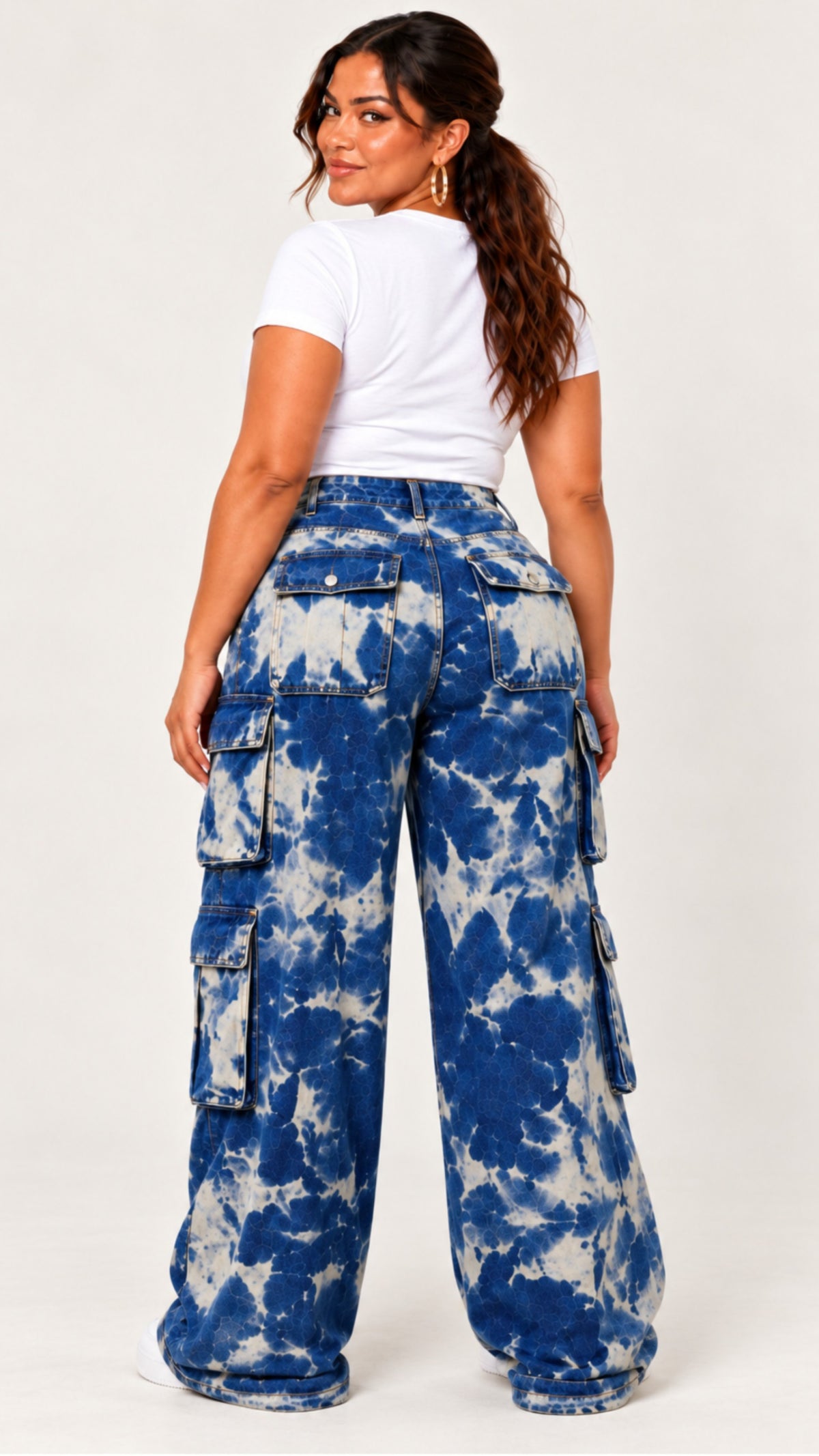 Cloud Nine Wide-Leg Cargo Jeans- PREORDER
