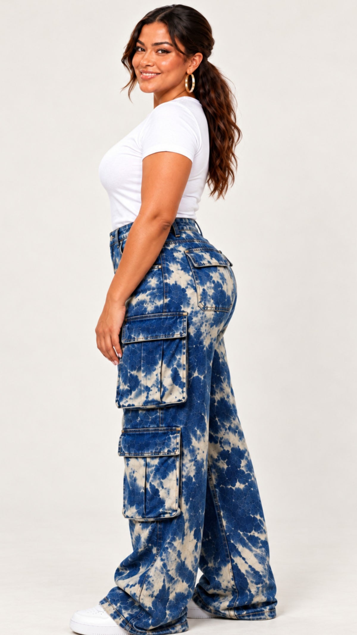 Cloud Nine Wide-Leg Cargo Jeans- PREORDER