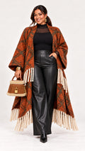 Fireside Plaid Fringe Kimono Duster ONE SIZE FIT- PREORDER