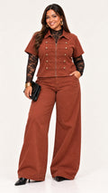 The Napoleon Top and Pant Set – Rust