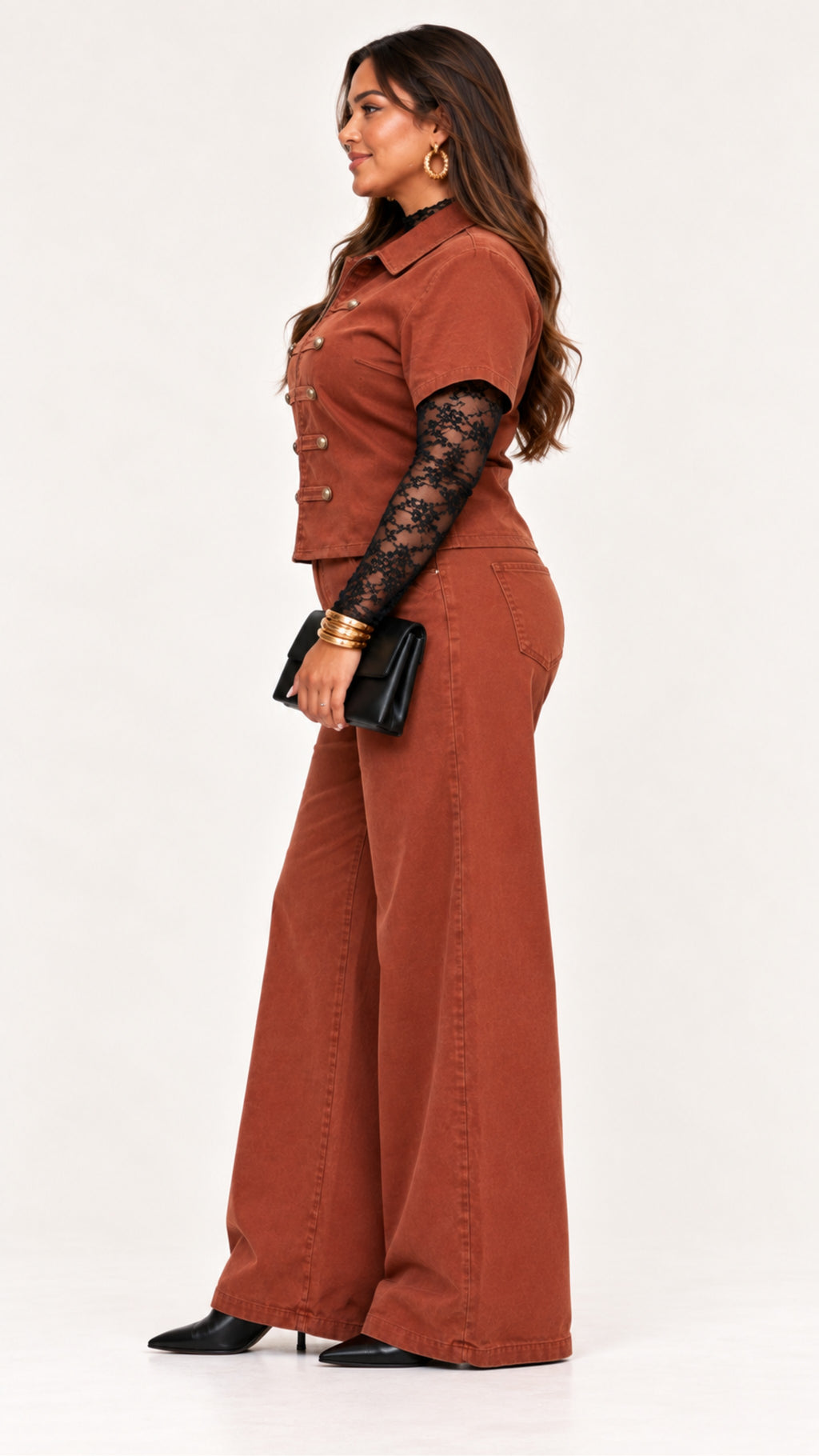 The Napoleon Top and Pant Set – Rust