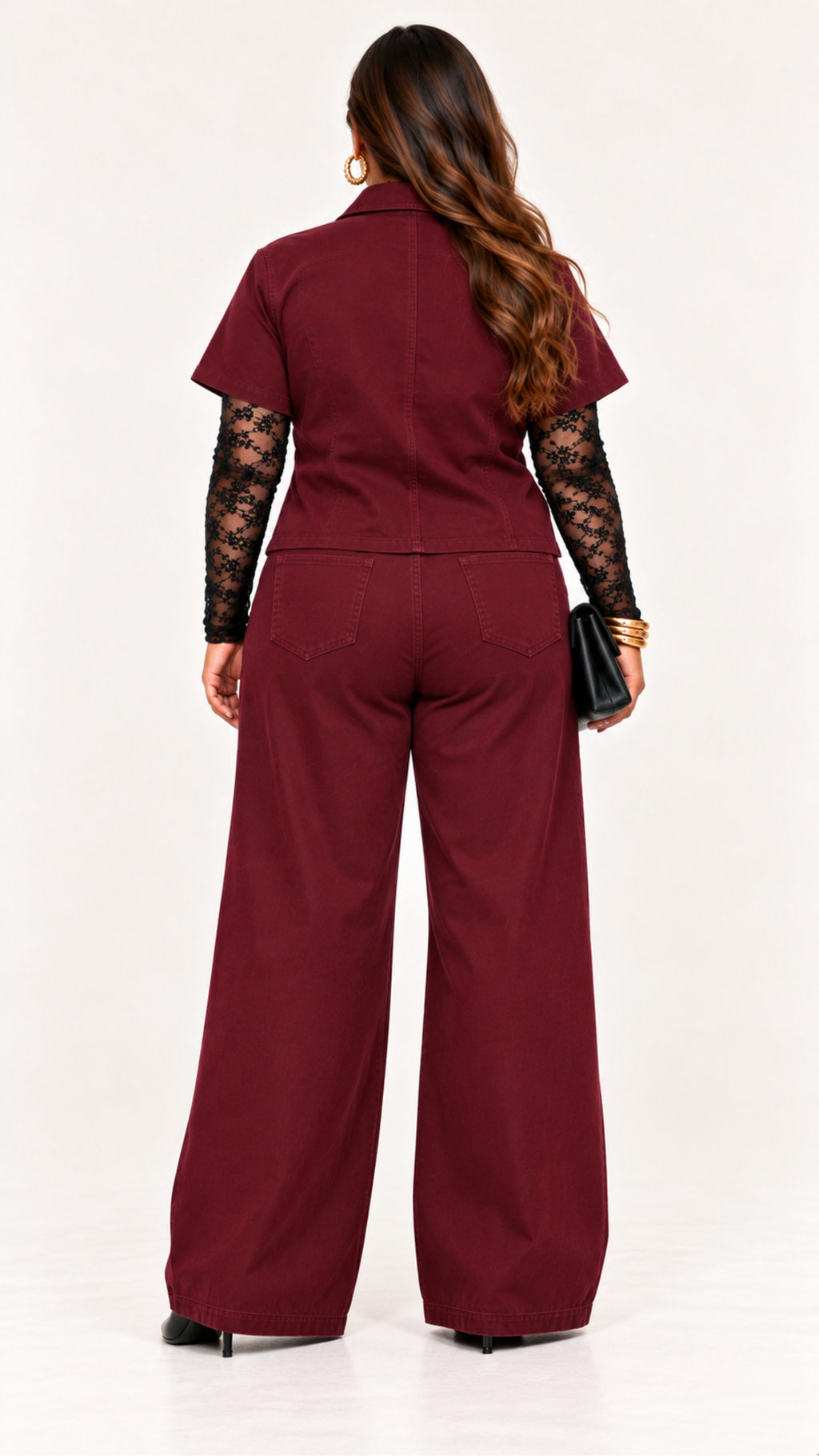 The Napoleon Top and Pant Set – Burgundy