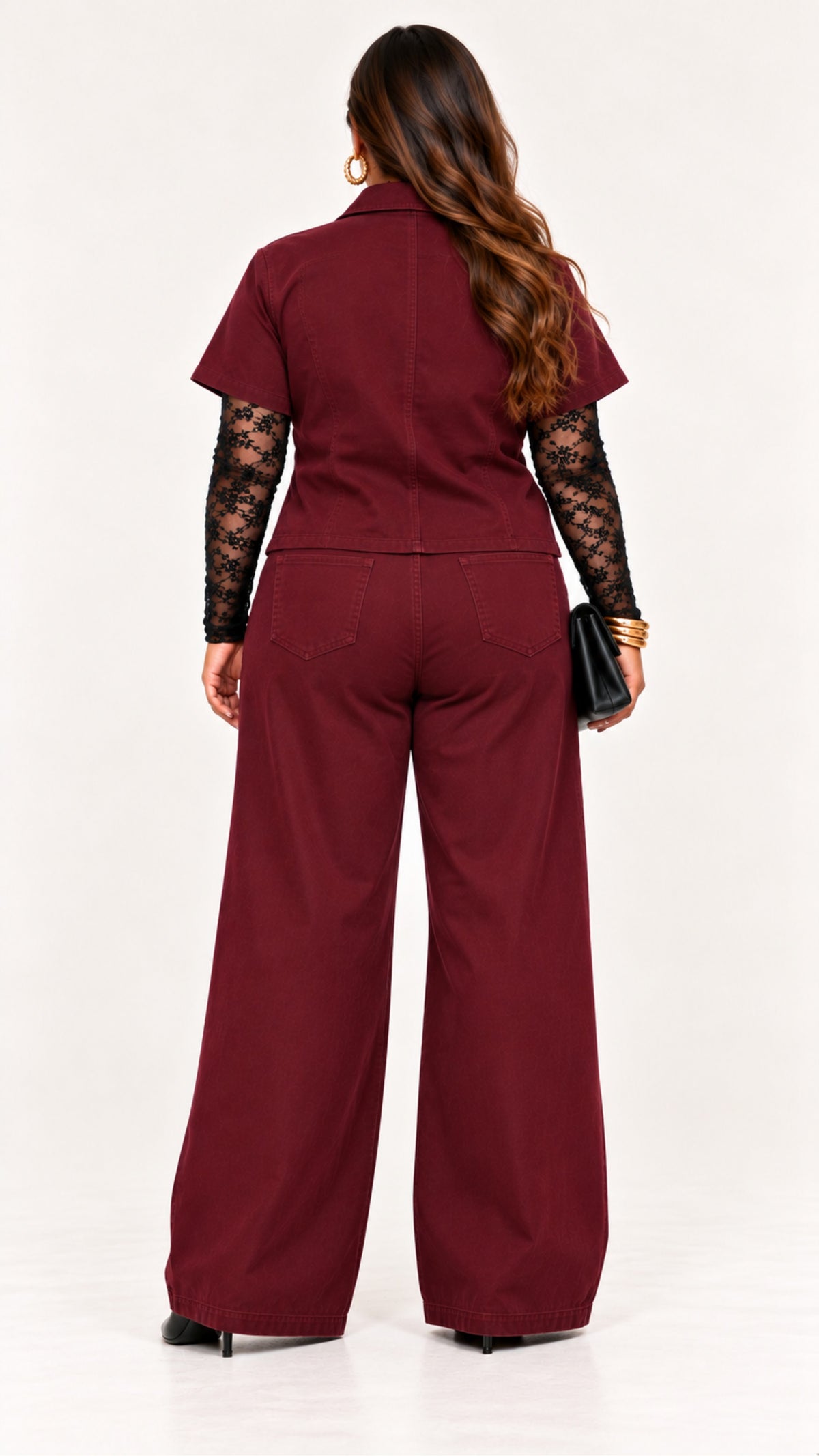 The Napoleon Top and Pant Set – Burgundy