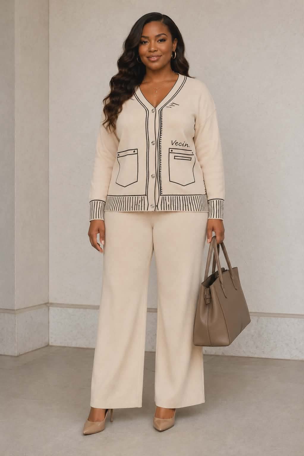 012225 The Beige Parisian Lounge Set.