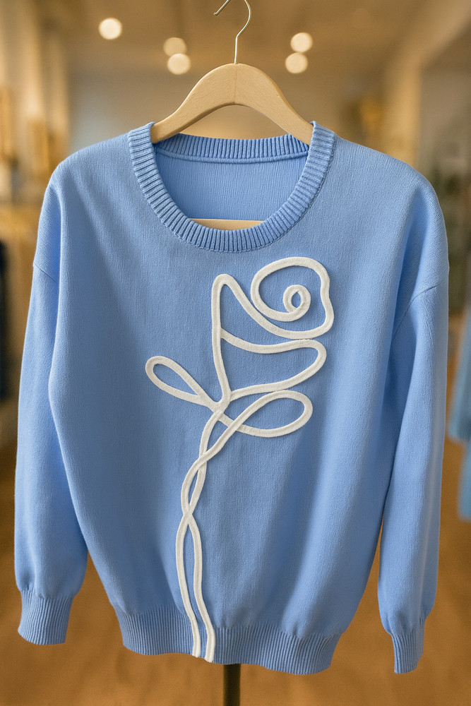 112025 Blue Serenity Bloom Skirt & Top Set PREORDER