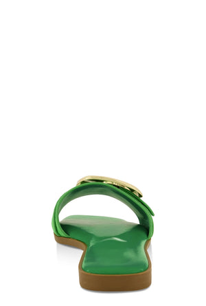 071325 The Green Casual Open Toe Buckle Strap Sandals