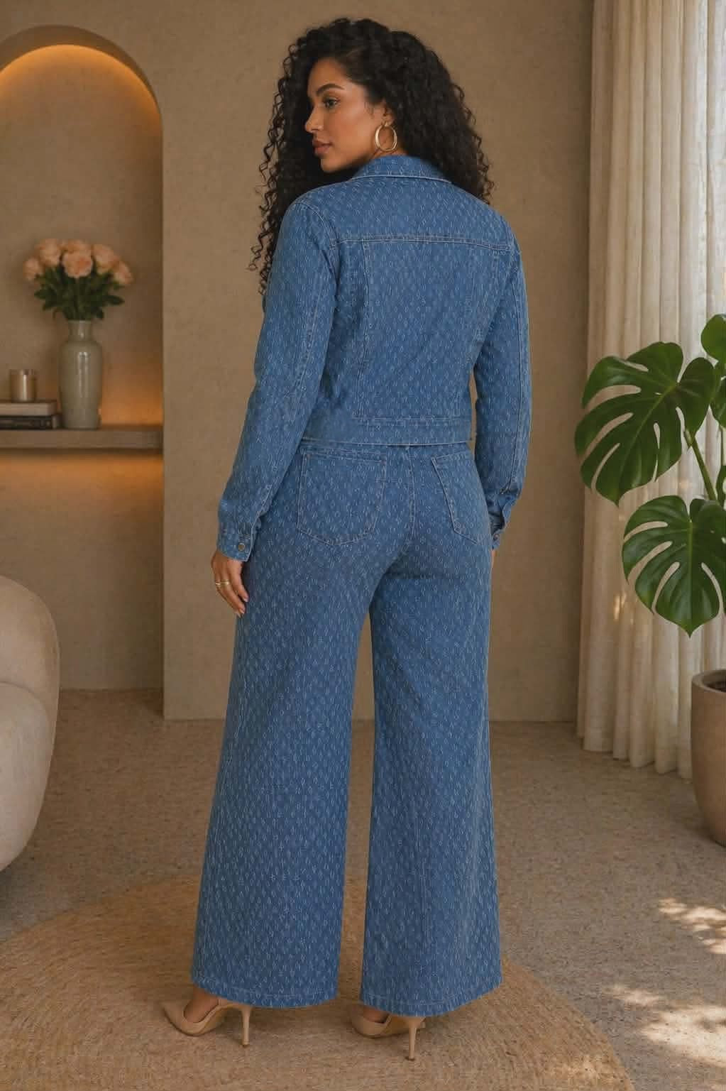 012225 The The Everyday Chic Denim Pant Set