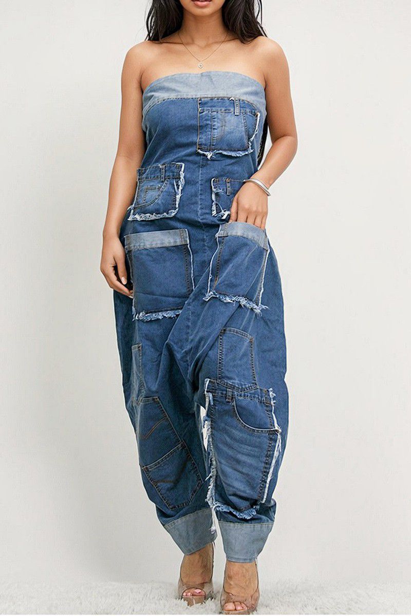 101024 The Denim Bandeau Jumpsuit
