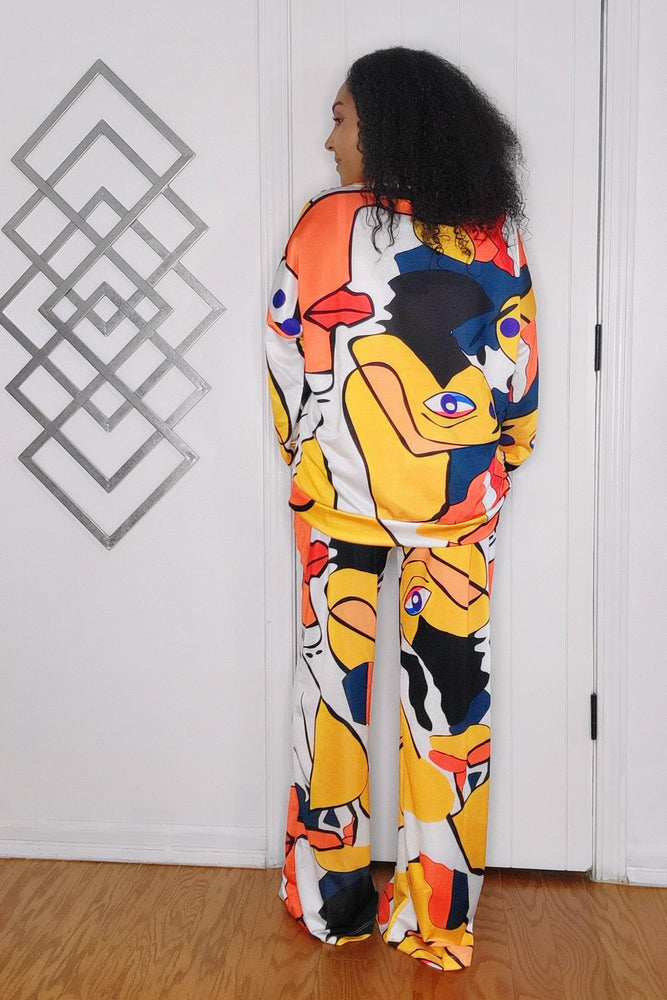 100324 The Yellow Multicolor Design Jogger