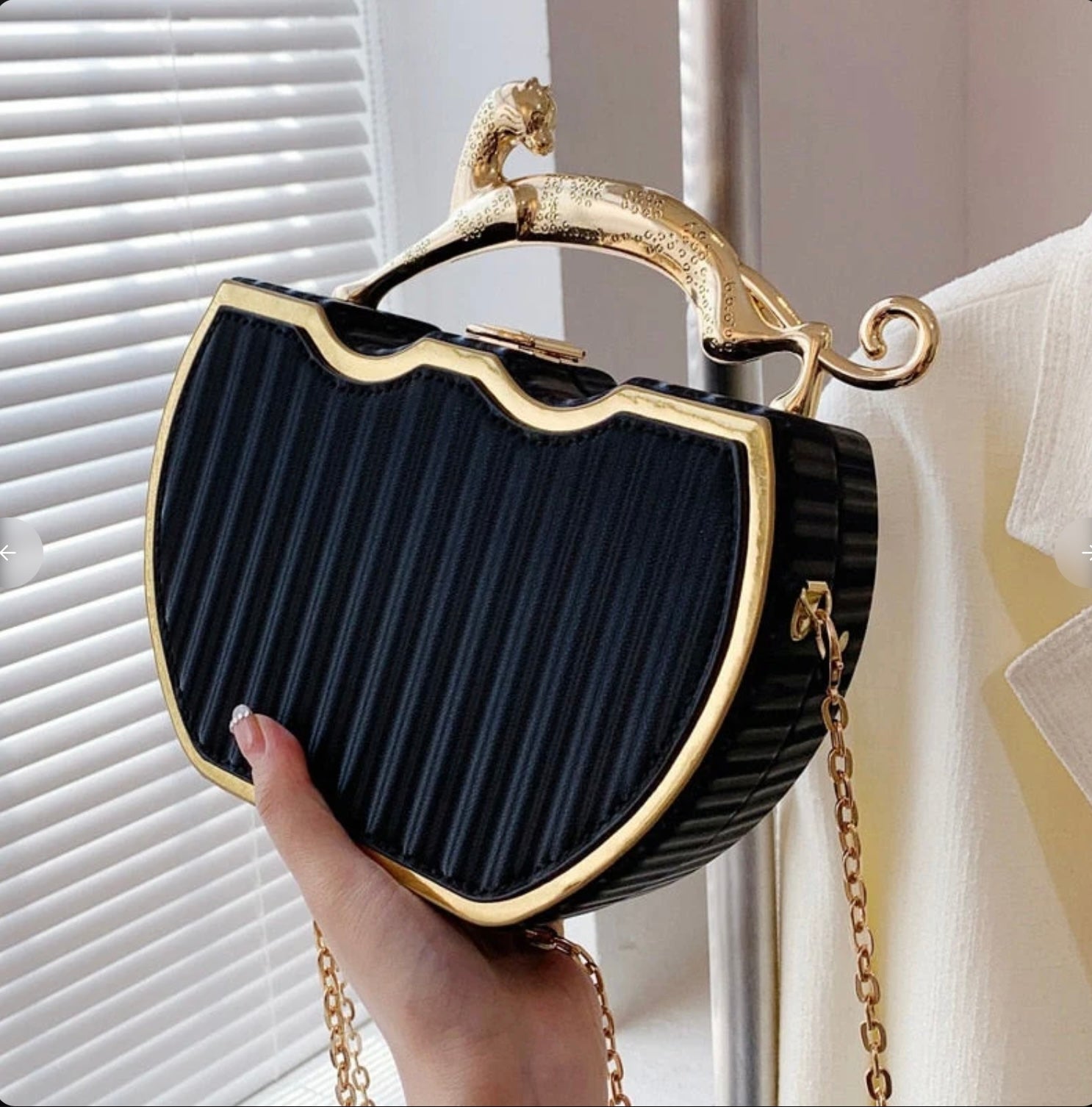 Cat Handle Clutch Bag | Statement Evening Purse, Wedding Guest Handbag