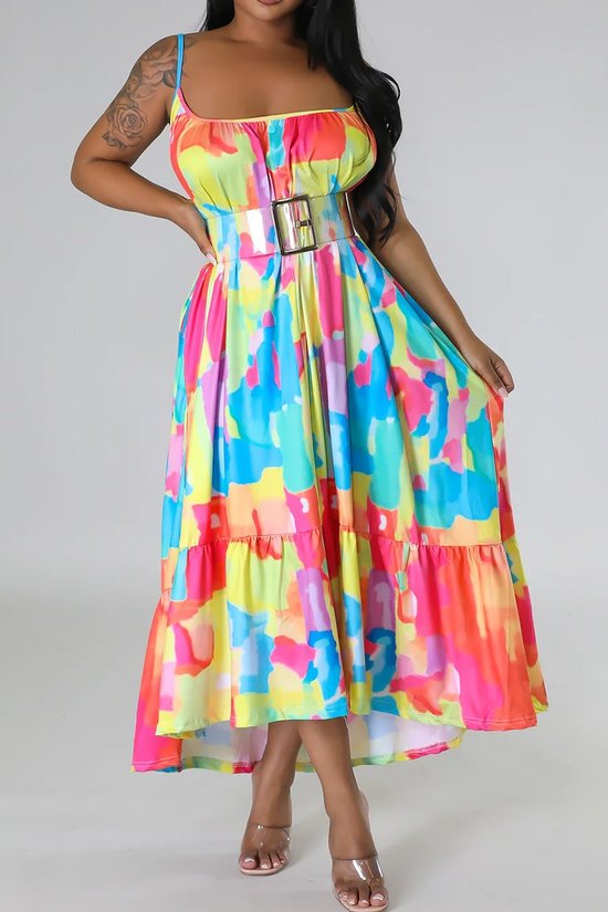 062723 the colorful Heaven Strap Dress