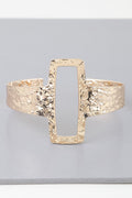 110724 Hammered Open Frame Cuff Bracelet