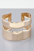 110724 Shiny Double Open Cuff Bracelet