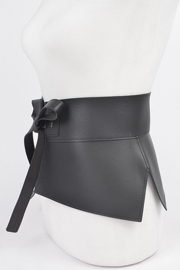 110724 Faux Leather Skirt Belt