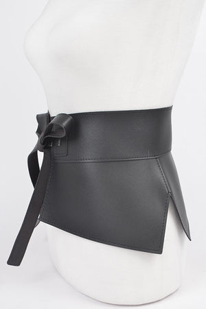 110724 Faux Leather Skirt Belt
