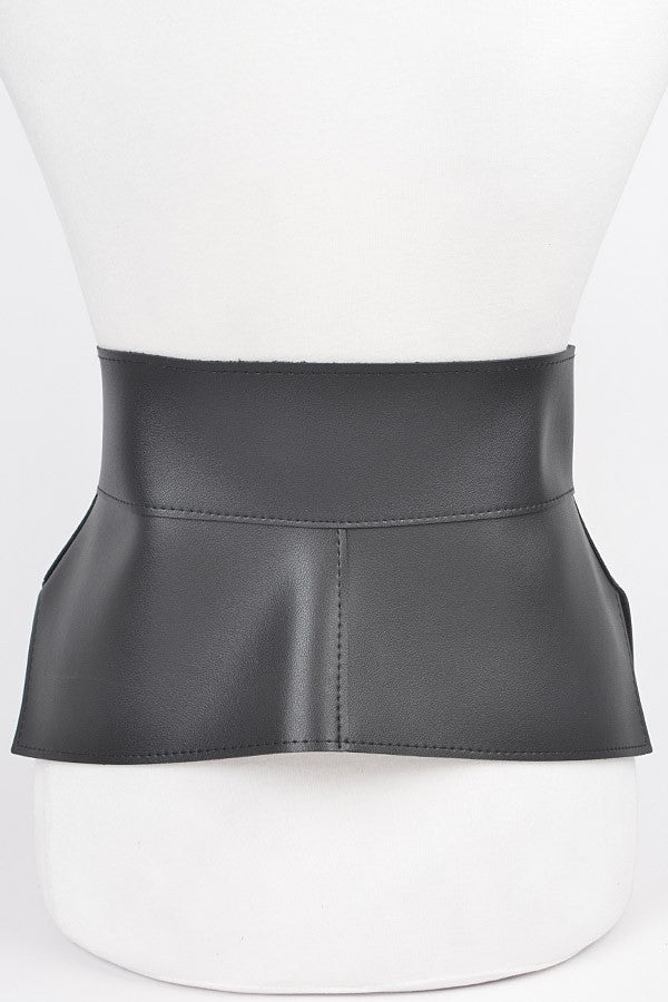 110724 Faux Leather Skirt Belt