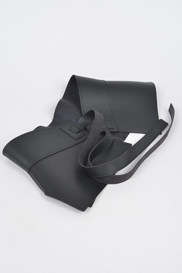 110724 Faux Leather Skirt Belt