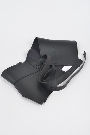 110724 Faux Leather Skirt Belt