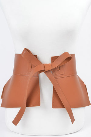 110724 Faux Leather Skirt Belt