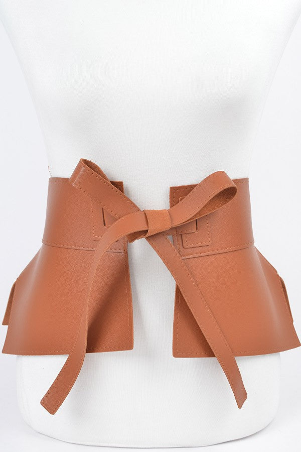 110724 Faux Leather Skirt Belt