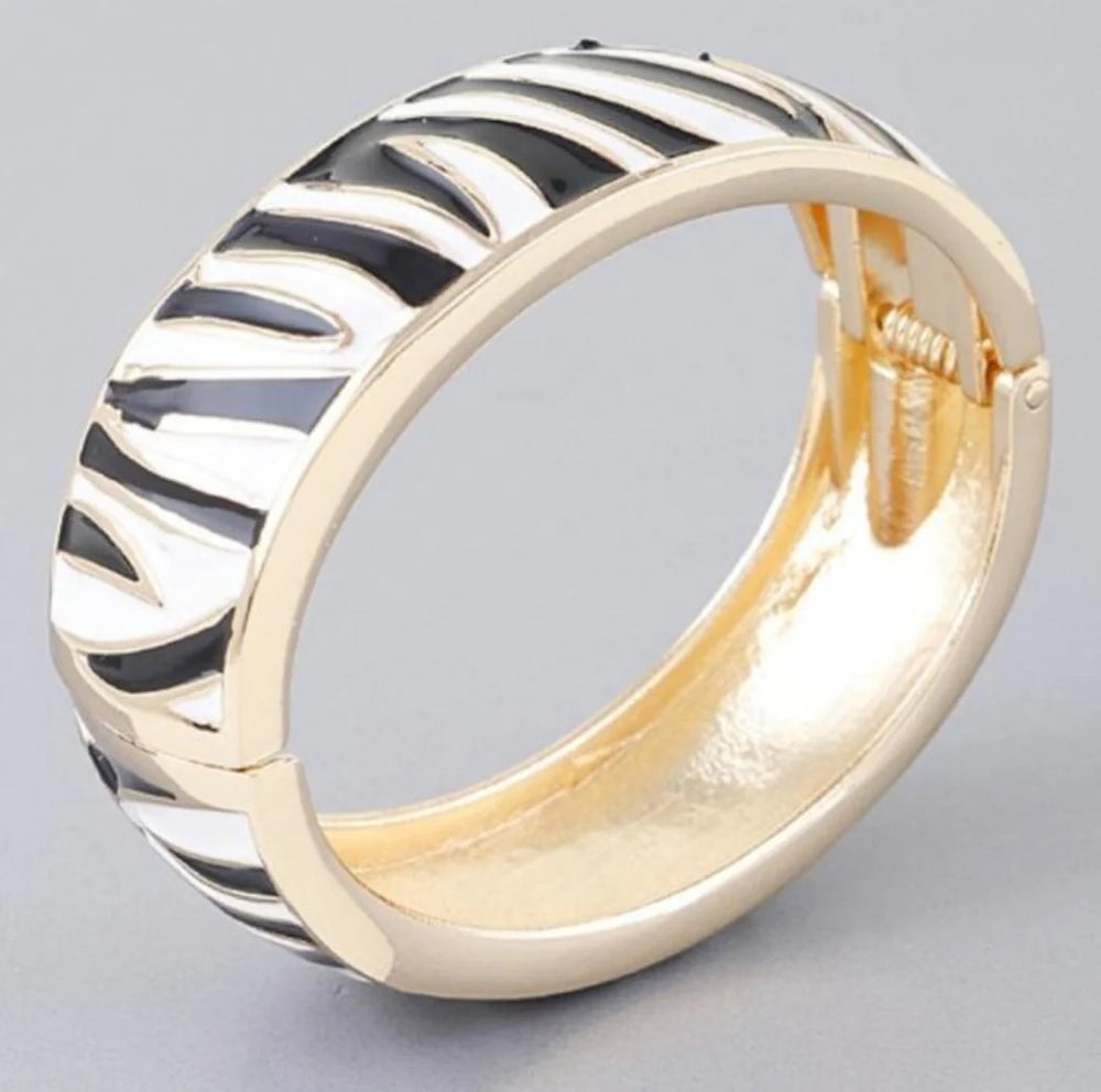 110624 Zebra Print Cuff Bracelet