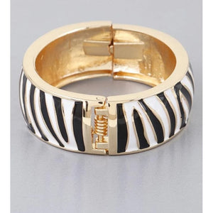 110624 Zebra Print Cuff Bracelet
