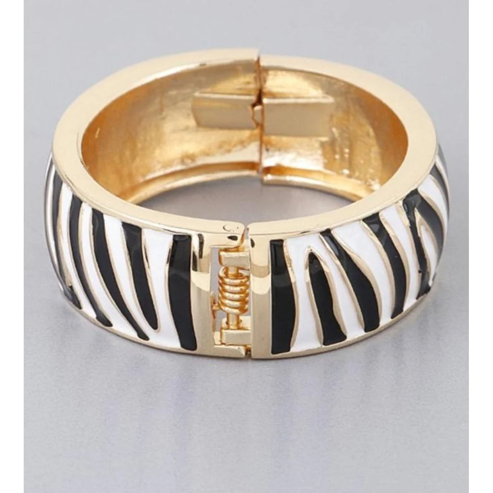 110624 Zebra Print Cuff Bracelet
