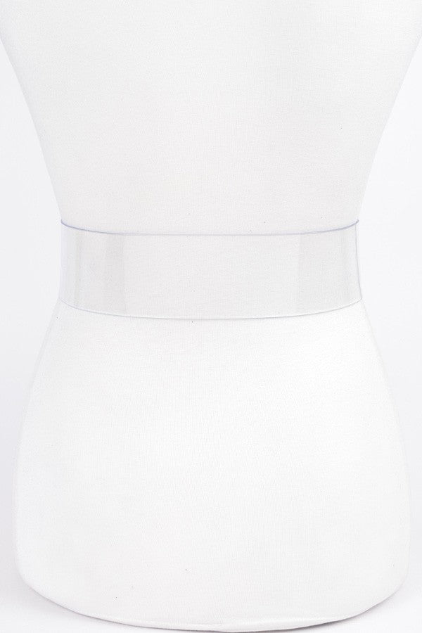 121124 Wide Plus Size Belt W Rhinestone Buckle