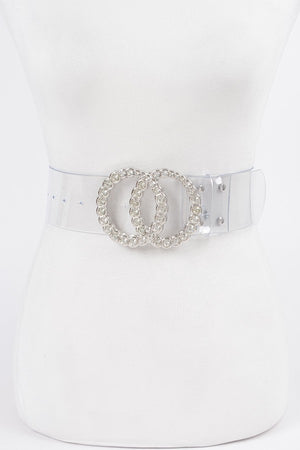 121124 Wide Plus Size Belt W Rhinestone Buckle