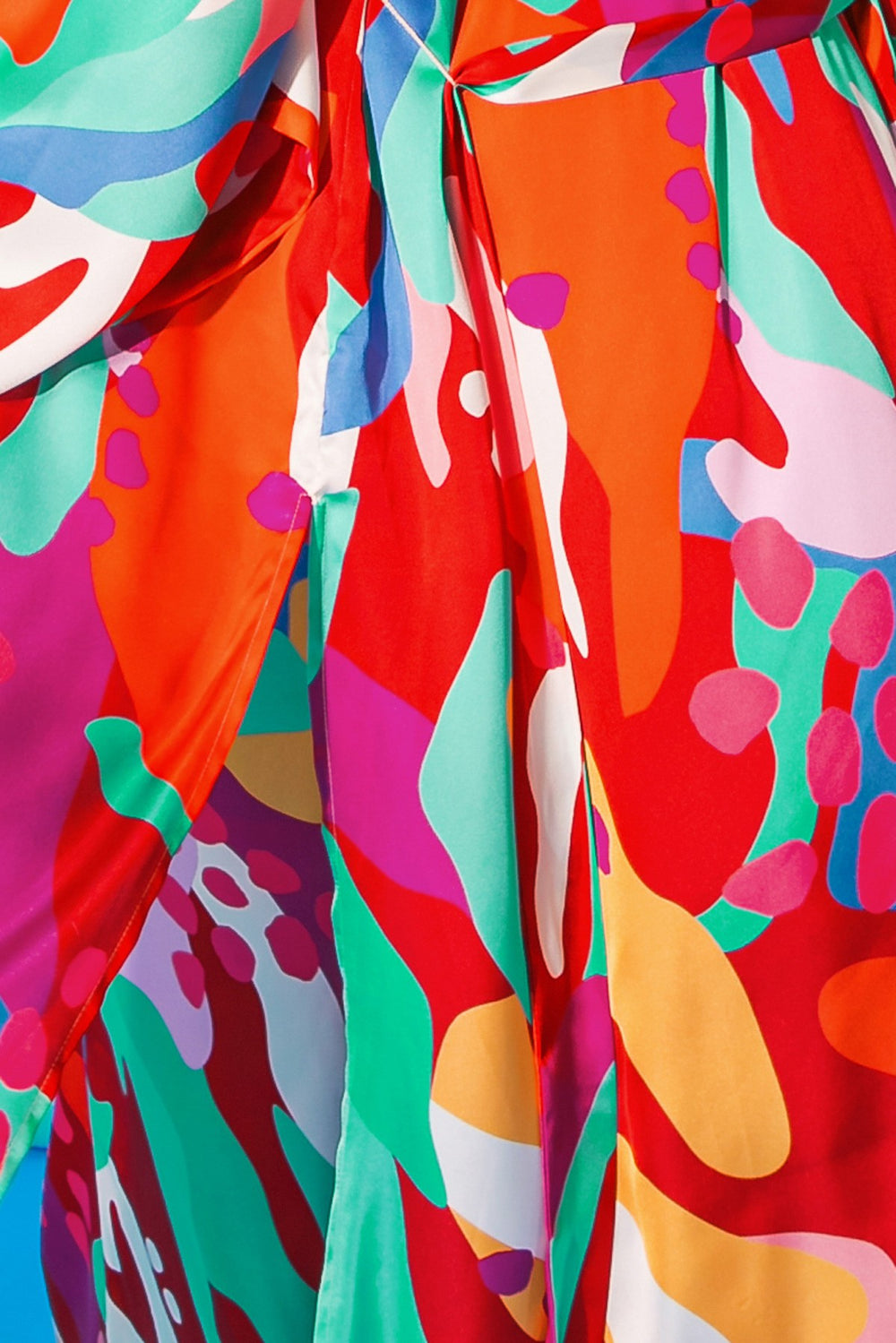 061325 The Islander Vibe Multi Print Kimono With Self Tie