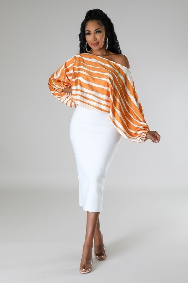 092823 The Mustard Satin Crew Loose Neck Top and High Waist Pant Set