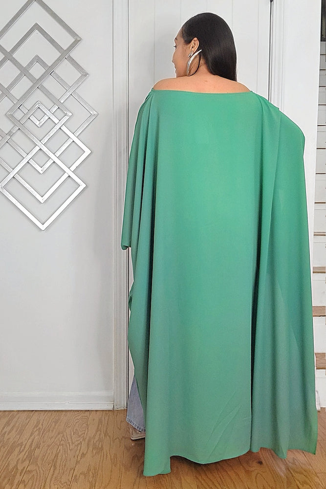 030725 The Oversized Asymmetrical Sophia Top- Green