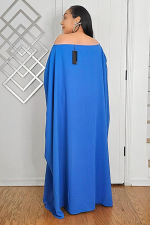 030725 The Oversized Asymmetrical Sophia Top- Royal Blue