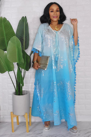 100623 The Island is Calling Me Tassel Caftan One Size Fit All