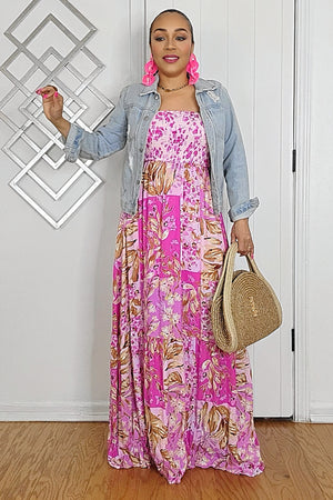 041125 The Smock Tiered Sleeveless Maxi dress