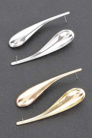 040725 Metallic Teardrop Stud Earrings