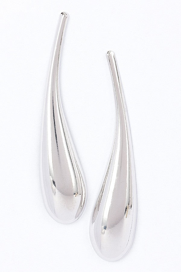 040725 Metallic Teardrop Stud Earrings