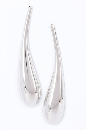 040725 Metallic Teardrop Stud Earrings