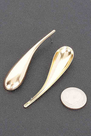 040725 Metallic Teardrop Stud Earrings