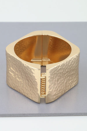 040725 The Hammered Wide Cubic Cuff Bracelet
