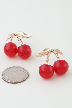 040725 Simple N Cute Cherry Earrings