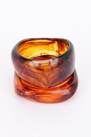 090925 The Amber Glow Duo Resin Bangle