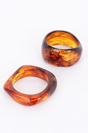 090925 The Amber Glow Duo Resin Bangle