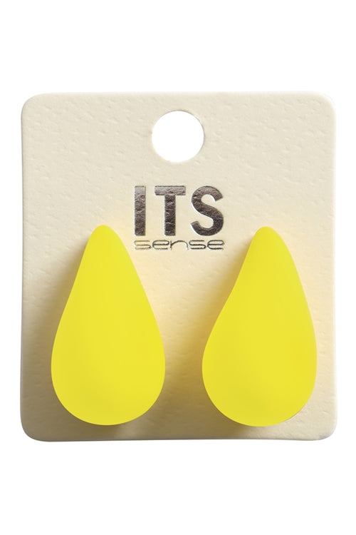 011223  Teardrop Shape Acrylic Stud Earrings