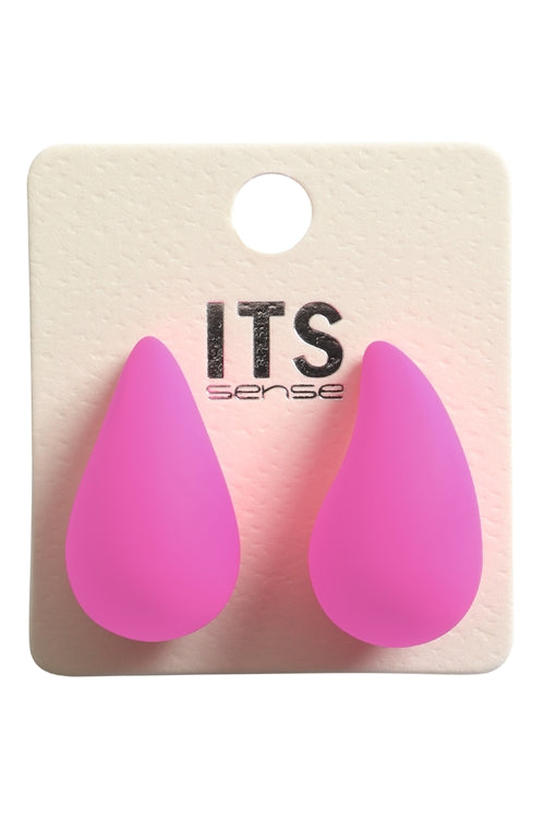011223  Teardrop Shape Acrylic Stud Earrings