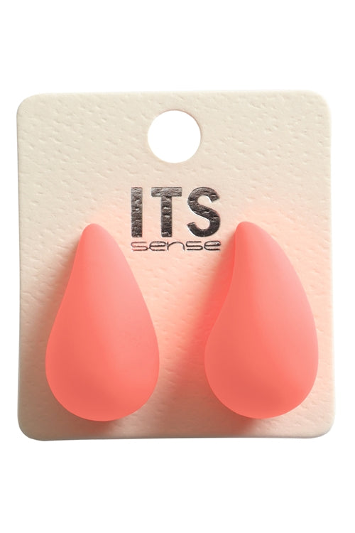011223  Teardrop Shape Acrylic Stud Earrings