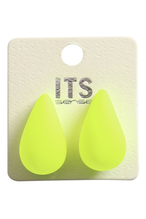 011223  Teardrop Shape Acrylic Stud Earrings