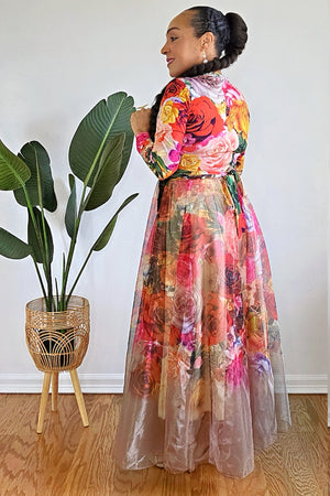 042925  Special Mothers Day Florals Dress/Belt