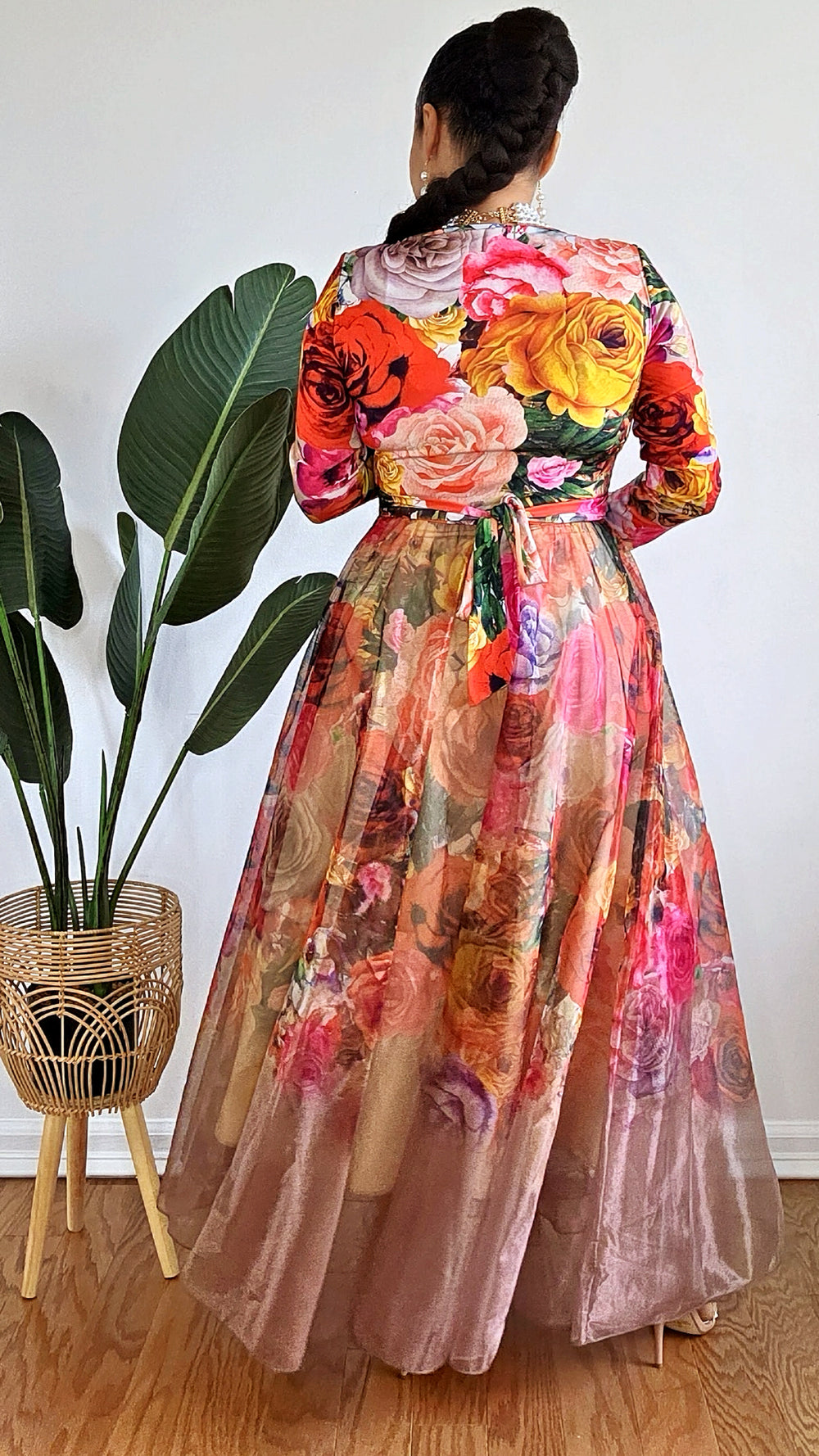 042925  Special Mothers Day Florals Dress/Belt