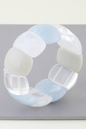 051325  Multi Pastel Stone Cuff Bracelet